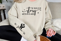The truth of my story written in His words Sleeve SVG Design Product Image 2
