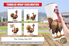 Tumbler Watercolor Turkey Day Off Product Image 1