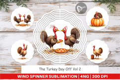 Wind Spinner Watercolor Turkey Day Off Product Image 1
