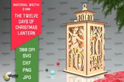 10st Day of Christmas Lantern Laser Cut. Merry Christmas SVG Product Image 1