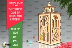 11st Day of Christmas Lantern Laser Cut. Merry Christmas SVG Product Image 1