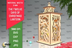 5st Day of Christmas Lantern Laser Cut. Merry Christmas SVG Product Image 1