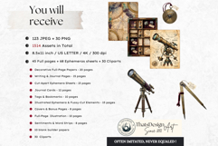 Celestial Astronomy Junk Journal Kit Ephemera Product Image 2