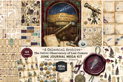 Celestial Astronomy Junk Journal Kit Ephemera Product Image 1
