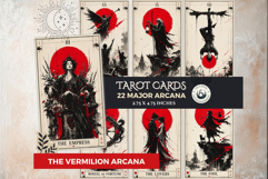 The Vermilion Arcana Crimson Dark Surrealism Tarot Product Image 1