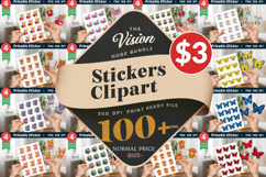 Vision Sticker Bundle, Printable Stickers,PNG Clipart Bundle Product Image 1