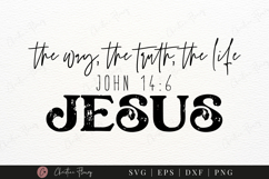The Way The Truth SVG PNG | Boho Christian PNG Product Image 4
