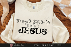 The Way The Truth SVG PNG | Boho Christian PNG Product Image 2