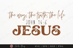 The Way The Truth SVG PNG | Boho Christian PNG Product Image 6