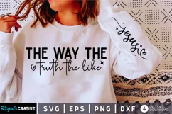 The Way The Truth Sleeve SVG, Motivational SVG Design Product Image 2
