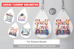 Weekend Reader Quotes Earring Product Image 1