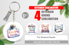 Weekend Reader Quotes Keychain Product Image 1