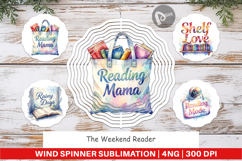 Weekend Reader Quotes Wind Spinner Product Image 1