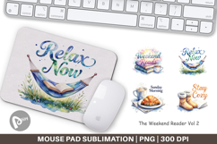 Weekend Reader Quotes Mouse Pad Product Image 1