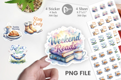 Weekend Reader Quotes Sticker Product Image 1