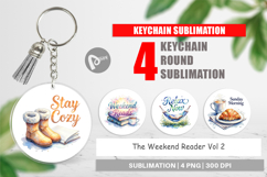 Weekend Reader Quotes Keychain Product Image 1