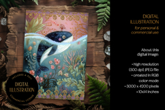 Underwater Whale Illustration Product Image 1