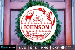 The williame family SVG, Christmas Round SVG Design Product Image 1