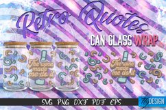Retro Glass Can Wrap Design | Retro Quotes | SVG File v.5 Product Image 1