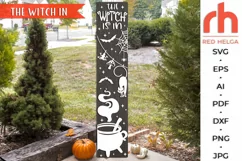 the witch in svg, witch's cauldron, witch brew svg, vertical sign svg, porch sign svg, fall leaner svg, laser cut file, autumn sitter svg, welcome sign svg, spooky season svg, long board svg, tall yard sign svg, seasonal sign svg
