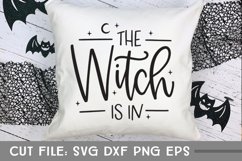 The Witch is In, Hand Lettered Halloween SVG Product Image 1