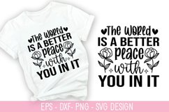 The world is a bertter place with SVG - Mental Health Design Product Image 1