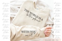 The world is a better place with you in it SVG, Boho svg Product Image 1