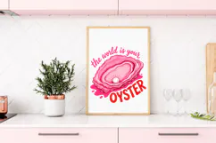 The world is your oyster png, Trendy Positive Quote Product Image 3