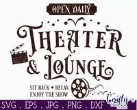 Vintage Farmhouse Home Round Sign Svg | Theater And Lounge Product Image 2