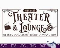 Vintage Farmhouse Home Sign | Theater And Lounge Wall Svg Product Image 2