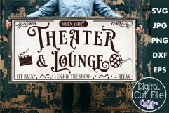 Vintage Farmhouse Home Sign | Theater And Lounge Wall Svg Product Image 1