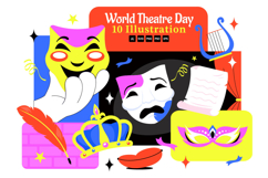 10 World Theatre Day Illustration Product Image 1