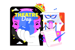 10 World Theatre Day Illustration Product Image 4