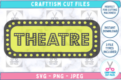 Theatre Vintage Style Lights Sign Front image