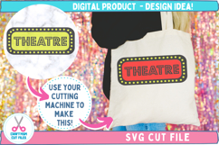 Theatre Vintage Style Lights Sign Tote Bag Craft Example