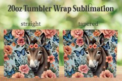 Flower Donkey 20oz Tumbler PNG, Cute Donkey Tumbler PNG Product Image 2