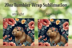 Flower Capybara 20oz Tumbler PNG, Capybara Tumbler PNG Product Image 2