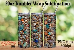 Nature Gemstones 20oz Tumbler PNG, Earth Gems Tumbler PNG Product Image 1