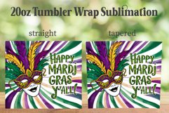 Happy Mardi Gras 20oz Tumbler PNG, Mardi Gras Tumbler Wrap Product Image 2