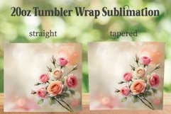 Bokeh Rose Flowers 20oz Tumbler PNG, Floral Tumbler PNG Product Image 2
