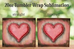 Love 20oz Tumbler Wrap PNG, Vintage Cute Heart Tumbler Product Image 2