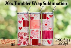 Abstract Valentine&#039;s Day 20oz Tumbler PNG, Art Love Tumbler Product Image 1