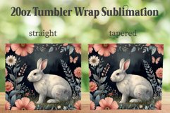 Rabbit 20oz Tumbler PNG, Cute Flower Rabbit Tumbler PNG Product Image 2