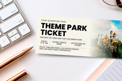 Theme Park Trip Ticket Canva Template Product Image 2