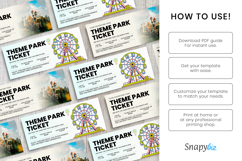 Theme Park Trip Ticket Canva Template Product Image 4