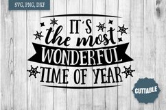 Christmas SVG, It's the most wonderful time of year cut file Product Image 1