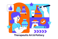 10 Therapeutic Art and Pottery Illustration Product Image 4
