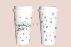 There is Snowbody Like You Christmas starbucks 16oz hot cup tumbler wrap svg presized template for tumbler grande suitable for cricut and silhouette
