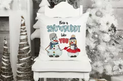 There is Snowbuddy Like You | Cute Snowman Couple Print Product Image 2