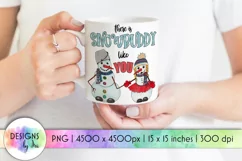There is Snowbuddy Like You | Cute Snowman Couple Print Product Image 1